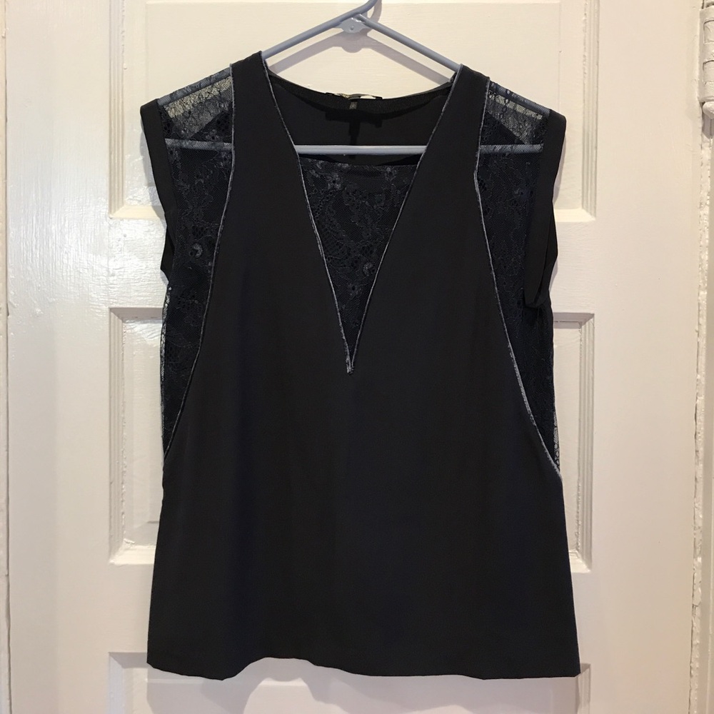 Maje silk and Lace top
